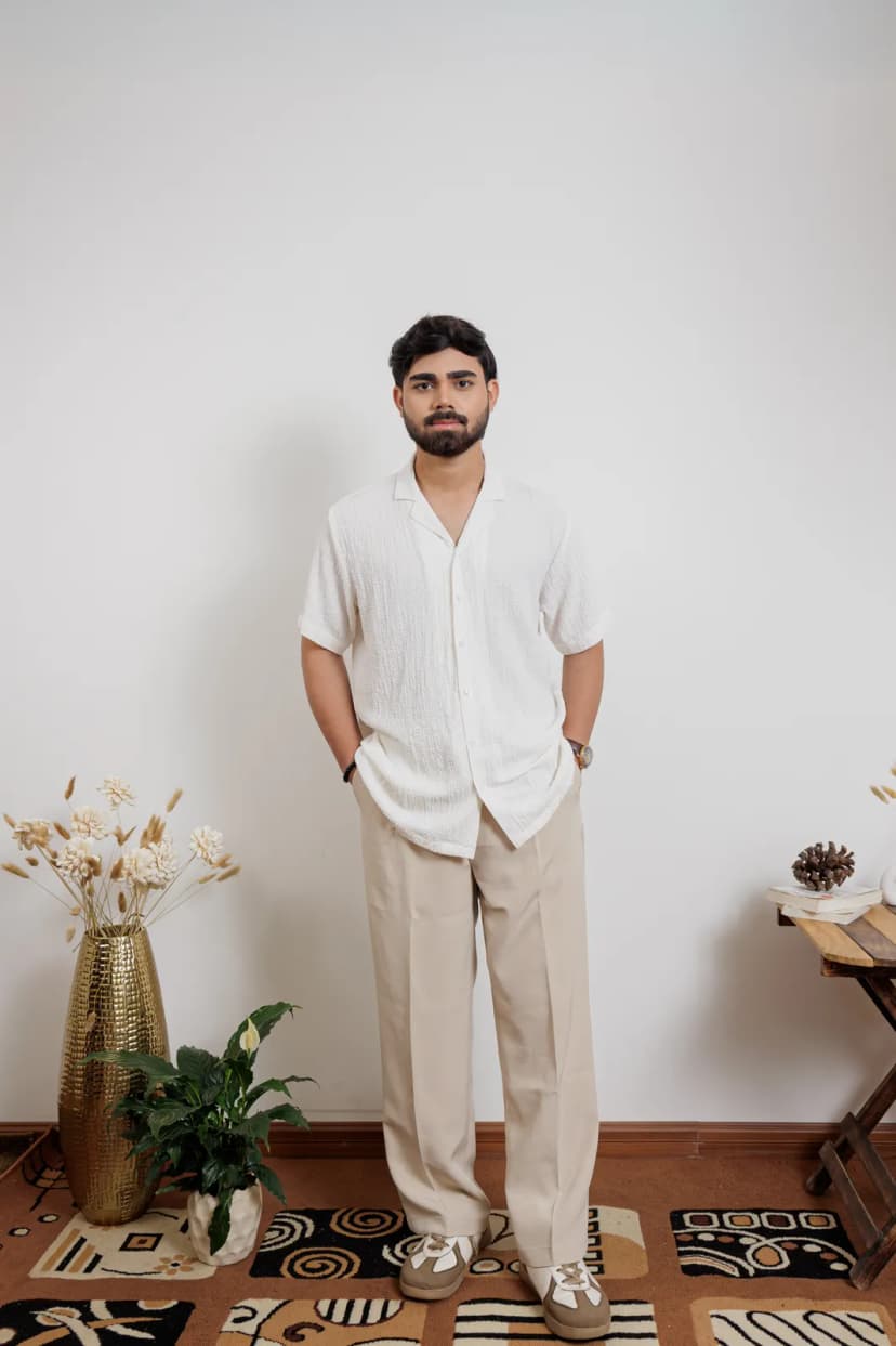Rivera Ivory Cuban Collar  Shirt